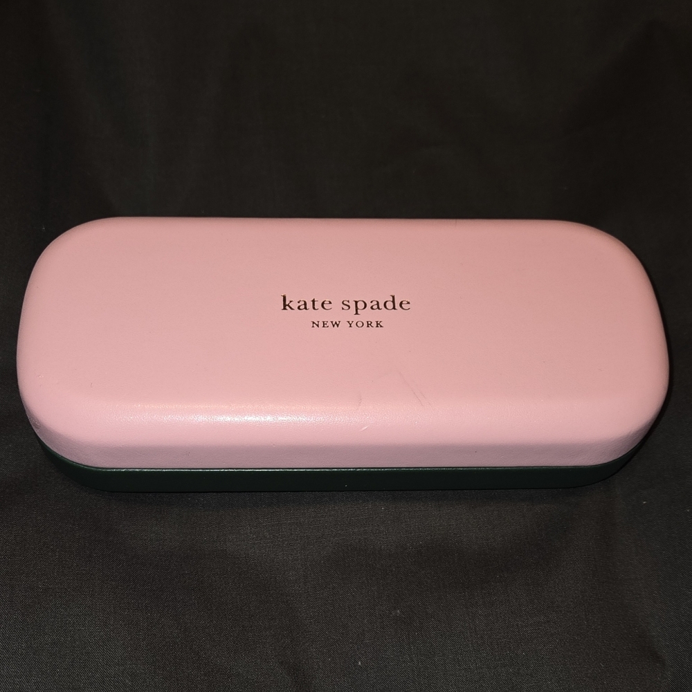 Kate Spade Pink Green Glasses Sunglasses Hard Case